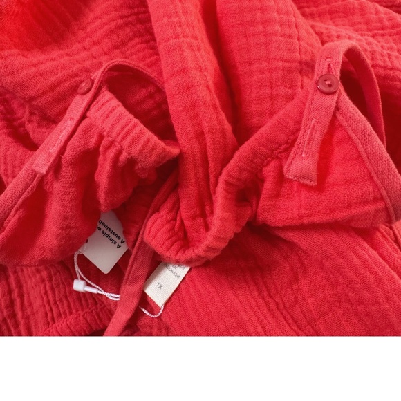 NWT Eileen Fisher Cami Dress Plus Size Lofty Gauze Watermelon Coral Sleeveless - Picture 7 of 16